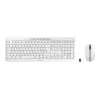 CHERRY Stream Desktop klaviatūra, pelė įtraukta, biurui, belaidė RF, QWERTZ, vokiečių, balta
