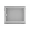 Lanberg WF01-6409-23S 19 9U 600X450 pilka sieninė montavimo spinta, perforuota