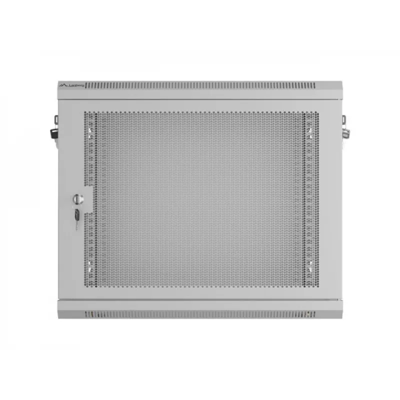 Lanberg WF01-6409-23S 19 9U 600X450 pilka sieninė montavimo spinta, perforuota