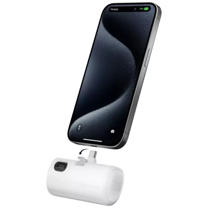 Išorinė baterija 4smarts 541657 5000 mAh Li‑Ion balta USB‑C 2 prievadai PD 2.0 PPS Quick Charge 3.0 3.63 V