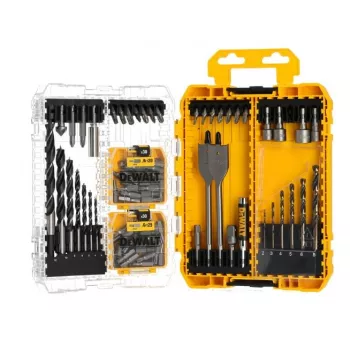 DeWalt 100 vnt. Pozi varžtų rinkinys — tvirtinimo detalių komplektas, įvairių dydžių medienai ir metalui