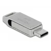 USB Flash Drive DeLOCK 64GB USB-C Type-A Apsukamas Metalinis Korpusas