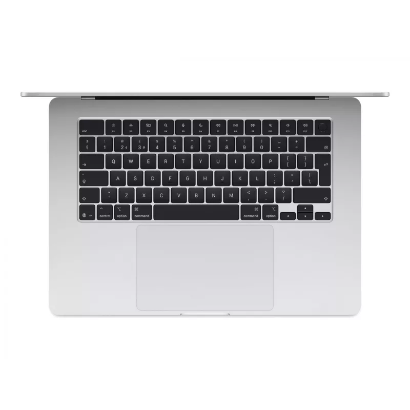 „MacBook Air 15“, sidabrinis, M4 (10 branduolių CPU / 10 branduolių GPU), 16 GB, 512 GB, vokiška klaviatūra, 35 W dvigubas USB-C maitinimo adapteris, MW1H3D/A