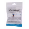 Keystone modulis LANBERG KSU6-1090, Cat6 U/UTP plokščias, RJ-45 vyriškas į LSA moterišką, AWG 22/26, 14.5×16.1 mm, baltas