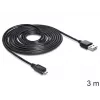 USB laidas DeLOCK EASY-USB 2.0-A - USB 2.0 micro-B 3m