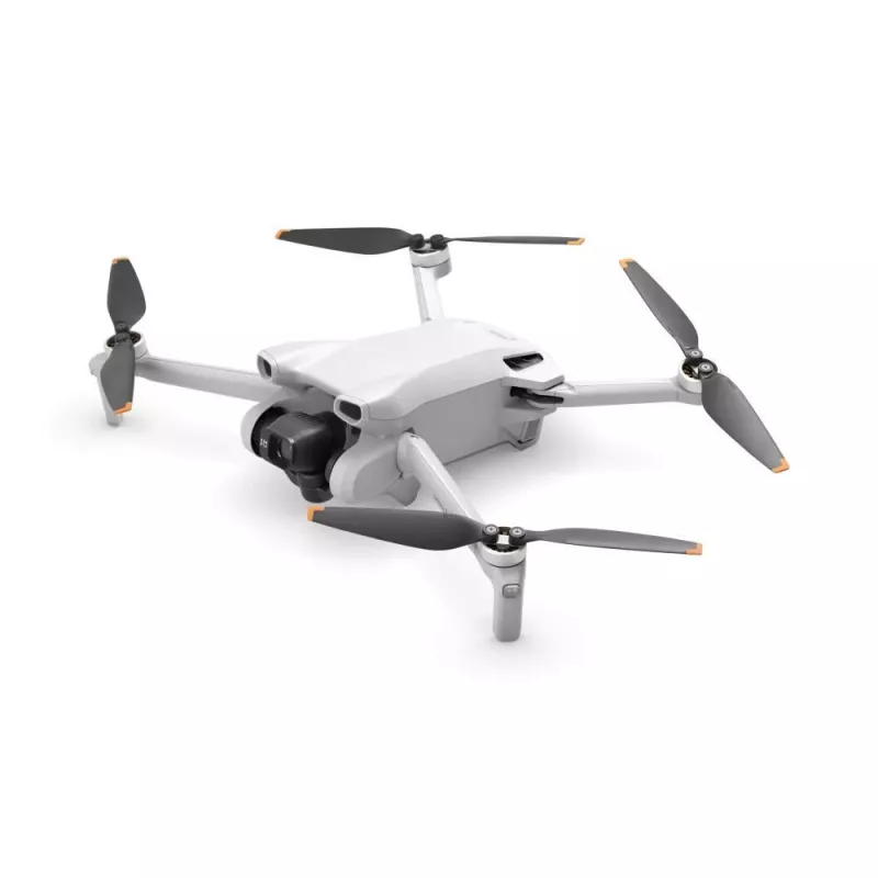 Quadcopter DJI Mini 3 Fly More Combo — 4 rotorių dronas, 12 MP 4K kamera, 10 000 m atstumas, 10,55 m/s maks. greitis, 2453 mAh baterija, 0,248 kg, pilka