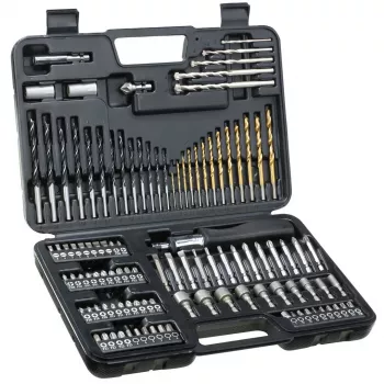 Grąžtų rinkinys DeWALT DT0109-QZ — 109 vnt. mūrui, metalui ir medienai su nešiojamu dėklu