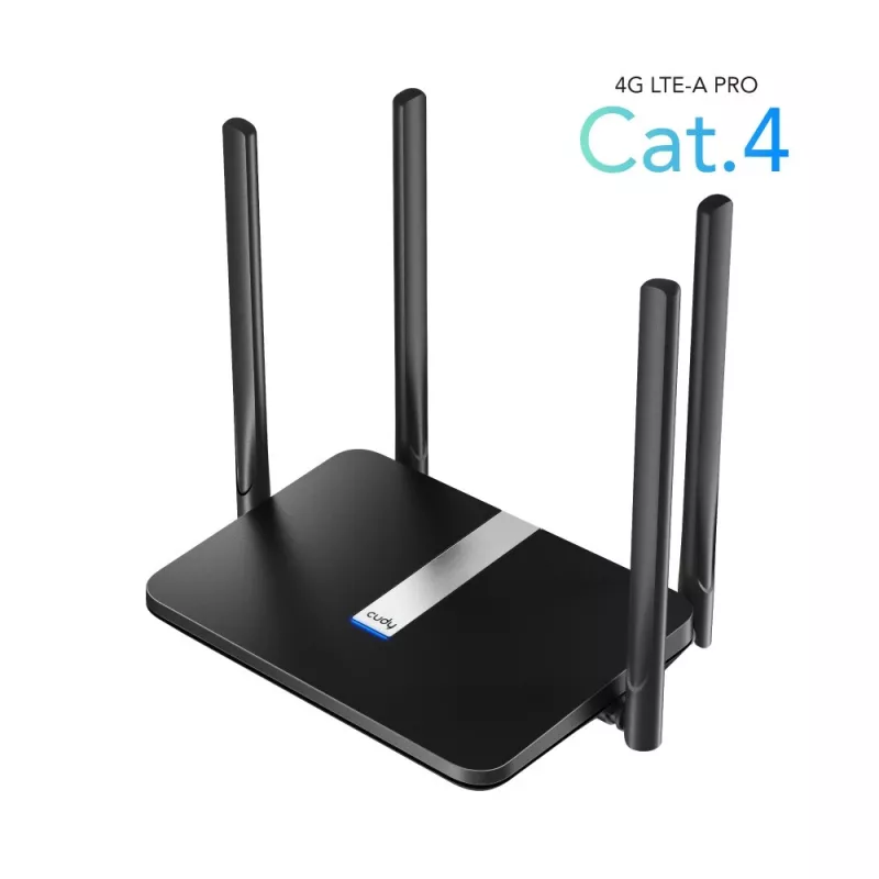 Cudy LT500 belaidis maršrutizatorius Fast Ethernet Dual-band (2,4 GHz / 5 GHz) 4G juodas