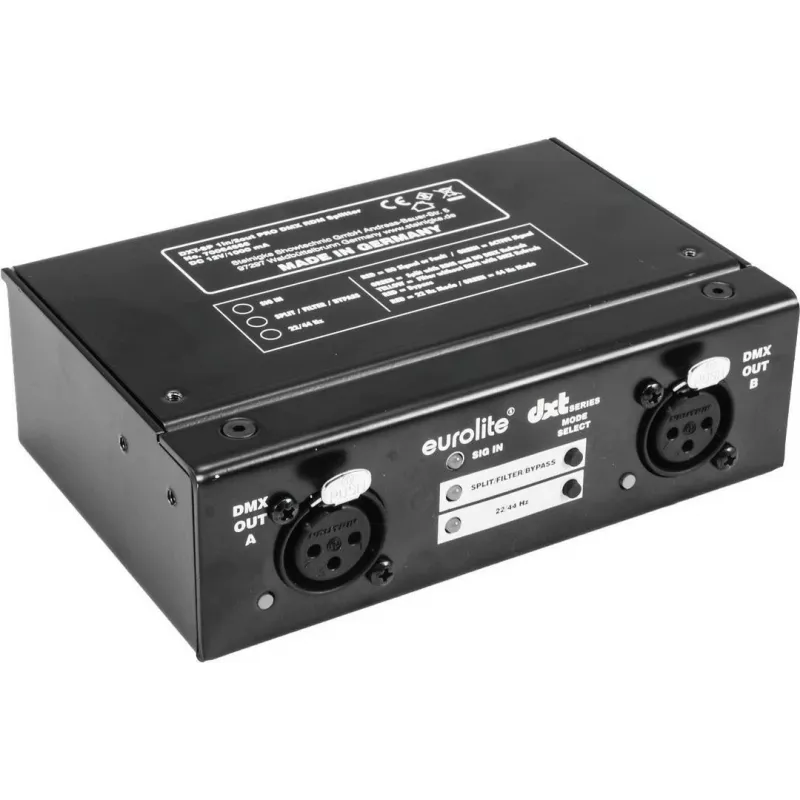 DMX RDM skirstytuvas EUROLITE DXT-SP 1in/2out (modelis 70064866)