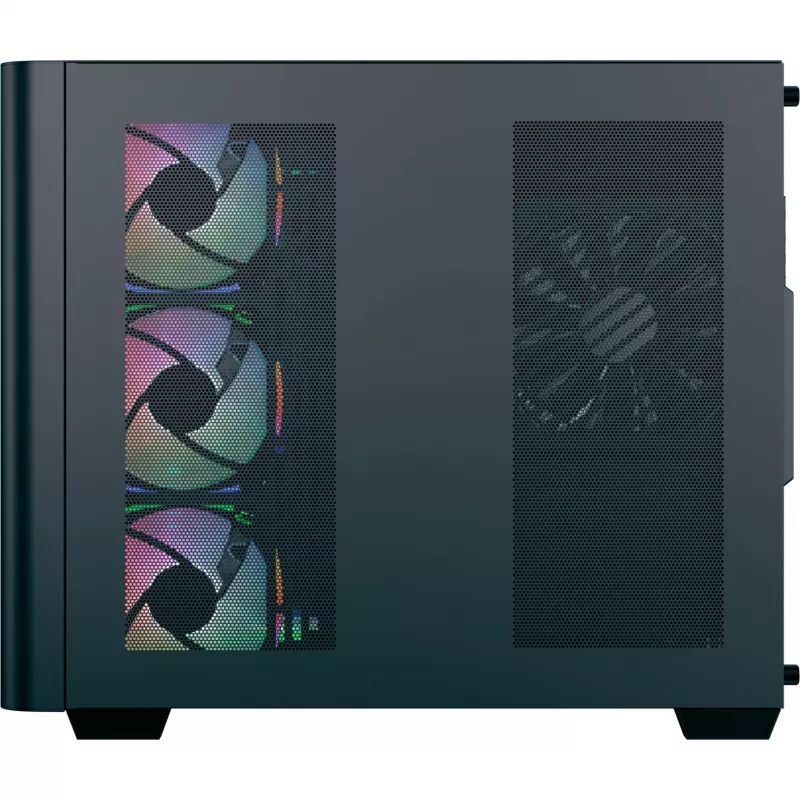 Tower PC Case AEROCOOL P500C EVO-G-BK-v1 su 2 grūdinto stiklo plokštėmis, juodas