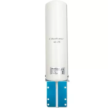 Lauko įvairiakryptė 4G LTE antena QOLTEC 57044, 5 dBi, 600–2700 MHz, 50 W, 50 Ω, baltas varinis korpusas