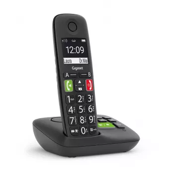 Gigaset E290A Analoginis/DECT telefonas Skambintojo ID Juodas