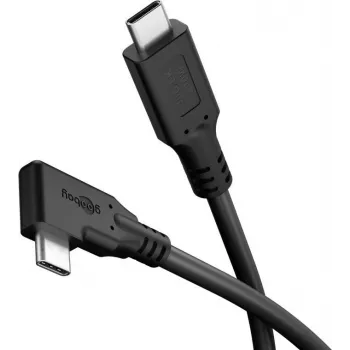 Goobay USB-C laidas 90° USB4 1 m juodas – 240 W 40 Gbit/s maitinimas (79432)