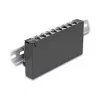 Patch panel DELOCK Mini Desktop RJ45 8 prievadų Cat.6A ekranuotas juodas stalui, sienai ar DIN bėgiui