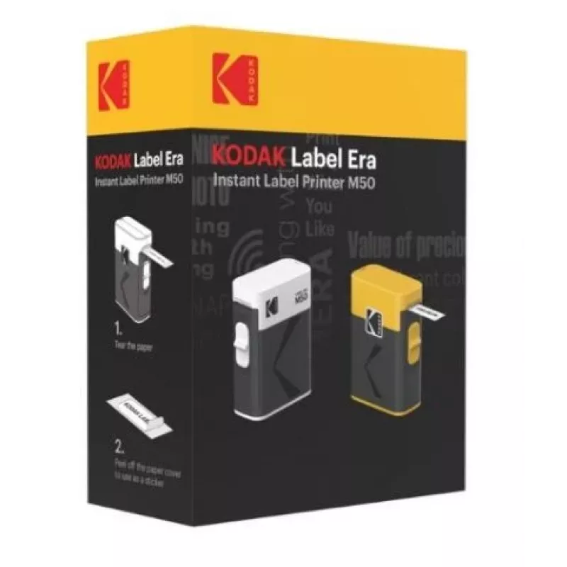 Etikečių spausdintuvas Kodak Label ERA M50 Bluetooth 14 mm etiketėms su geltonu ritiniu