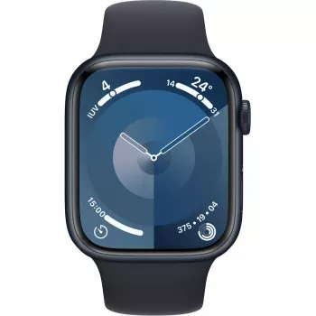 APPLE Watch Series 9 GPS + Cellular 45mm Midnight Aliuminio korpusas su Midnight sportiniu dirželiu - M/L (MRMD3QF/A)