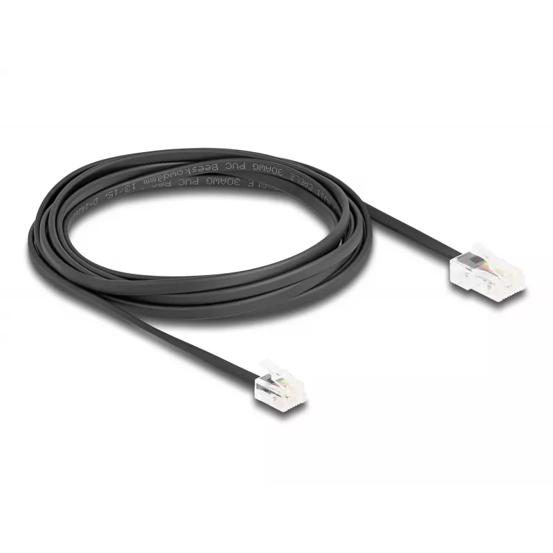 DeLOCK telefono laidas RJ45 kištukas – RJ11 kištukas, juodas, 3 m