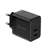 Crong sieninis pakrovėjas Ultra Compact GaN 35W PD 3.0 2x USB-C (juodas)