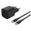AC vidaus įkroviklis Belkin BoostCharge 25W USB-C PD/PPS, 1 m laidas, juodas — žaidimų konsolėms, išmaniesiems telefonams, planšetėms