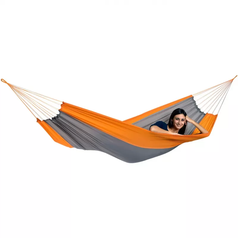 Silk Traveller Techno AZ-1030160, stovyklavimo hamakas oranžinė/pilka