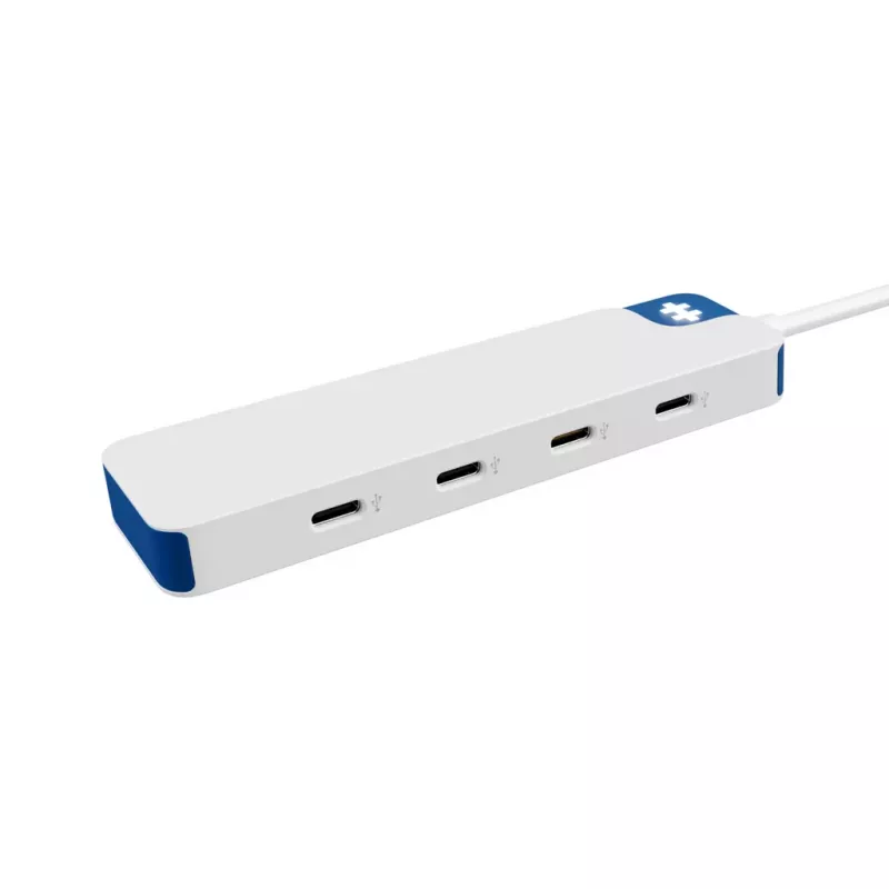Hyper HyperDrive Flex 4 prievadų USB-C šakotuvas, balta/mėlyna | HD5201BUGL