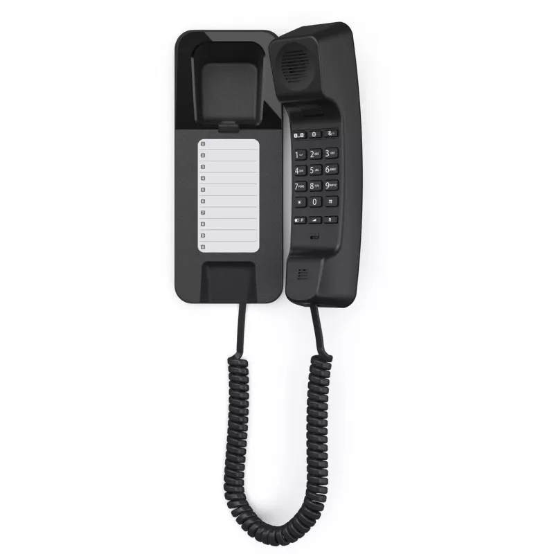 Analoginis telefonas Gigaset DESK 200, juodas, laidinis ragelis, 10 įrašų