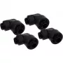 Eiszapfen 16/10mm Įsukama Jungtis 90° Pasukama G1/4, juoda jungtis, minkštiems vamzdeliams (PVC, Silikonas, Neoprenas)