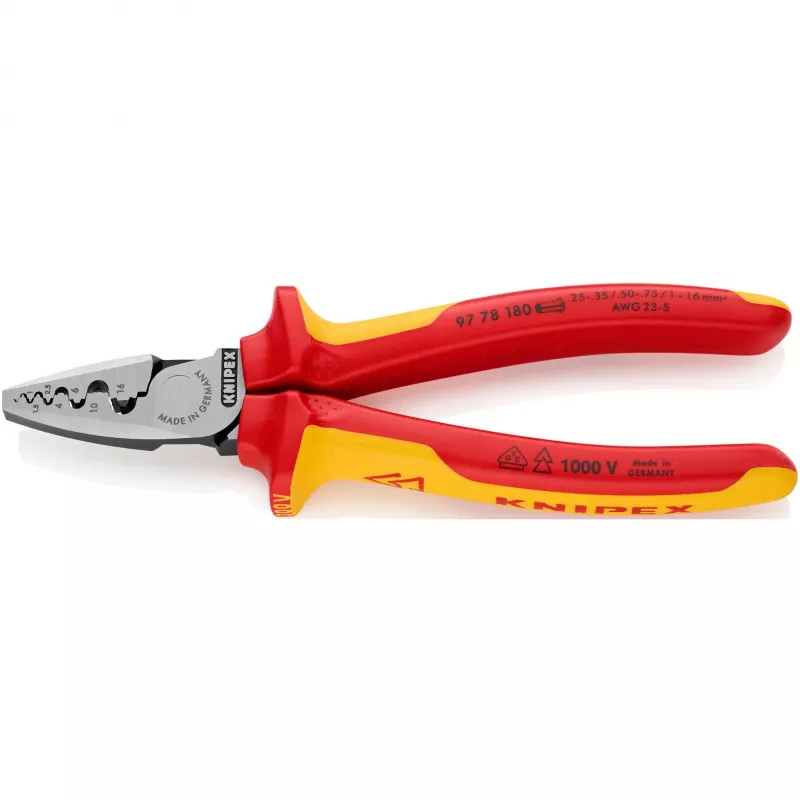 Kabelių užspaudimo kombinuotas įrankis Knipex 97 78 180