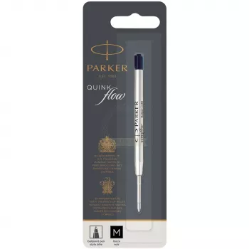 Parker Quinkflow šerdelė M juoda tušinukui (lizdinė pakuotė)