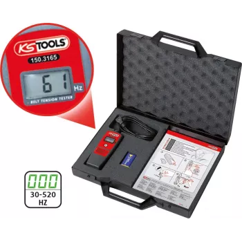 Diržo įtempimo testeris KS TOOLS HZ 150.3165 — elektroninis diagnostikos įrankis diržo įtempimui matuoti