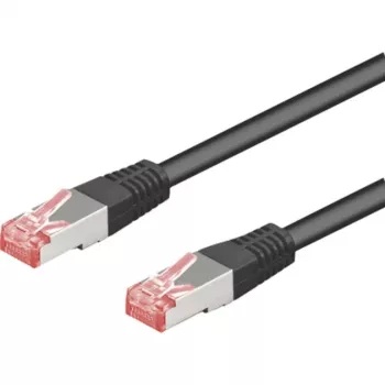 Wentronic Goobay CAT 6 jungiamasis laidas, S/FTP (PiMF), juodas, 5 m - LSZH be halogenų, varis (68700)