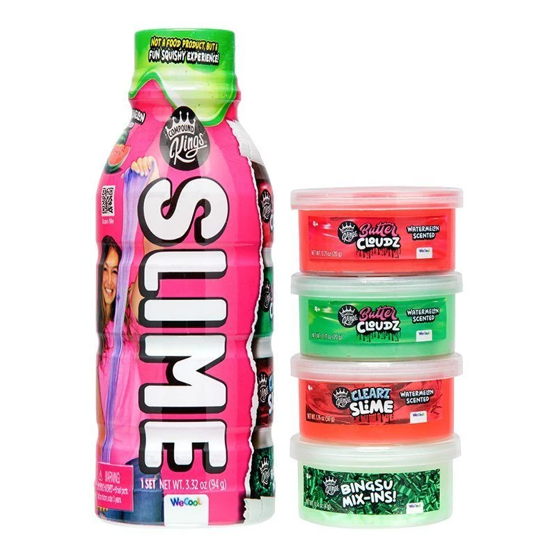 Slime rinkinys WECOOL Compound Kings — įvairiaspalviai buteliukai su gleivėmis, asorti spalvos