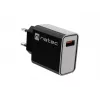 NATEC AC greitas įkrovimas vidinis laidinis įkroviklis Ribera — 18W (5–15V, iki 3A), 1× USB-A, Huawei FCP/SCP, juodas
