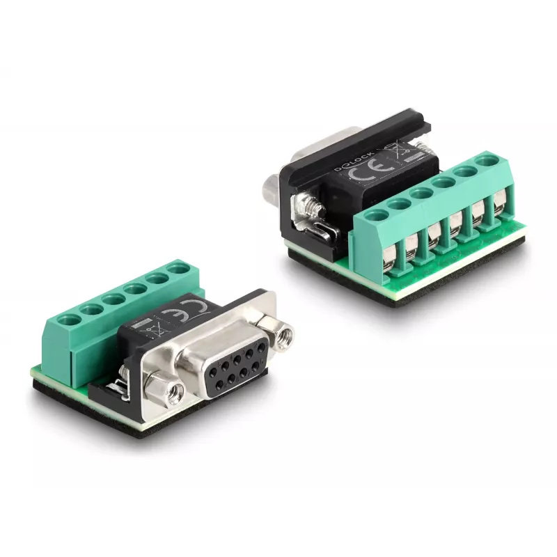 DeLOCK 63465 Serial kabelis Juoda Transparent 1.8m USB Type-A DB-9