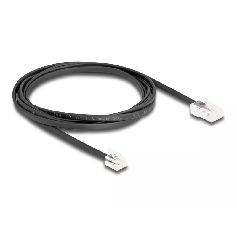 Telefono kabelis DeLOCK 88036 RJ45 į RJ11 2 m juodas