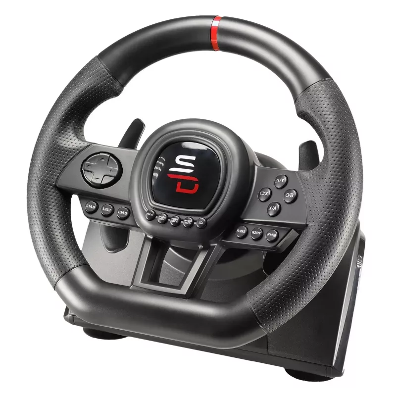 Vairas + pedalai + vairasvirtė Subsonic SA5658 juoda USB, skirta PlayStation 4, Xbox One