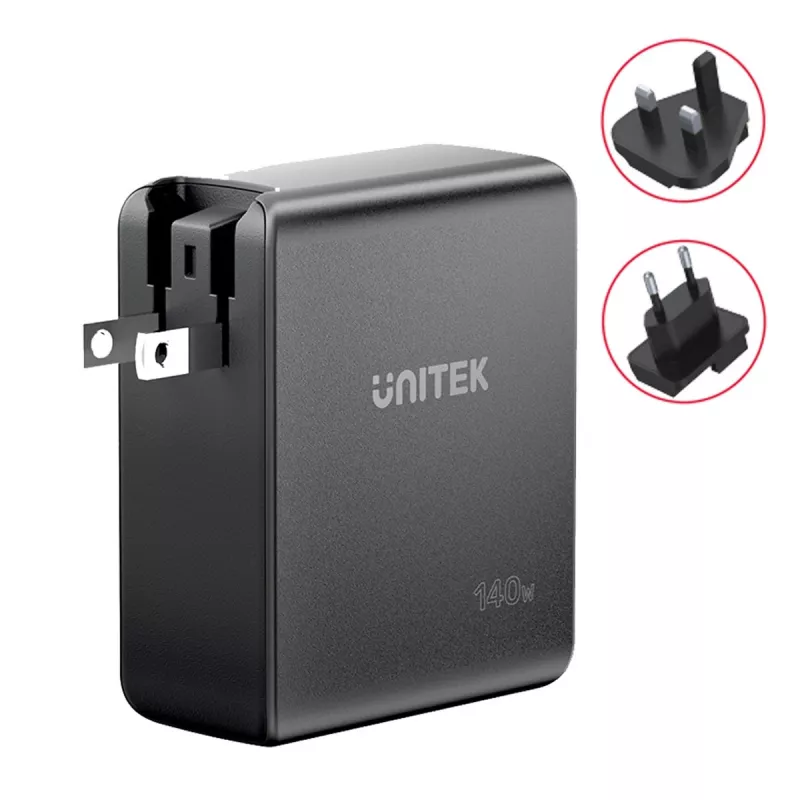 UNITEK P1115A mobiliojo įrenginio įkroviklis, juodas