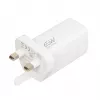 iBOX C-65 Balta, GaN 65W universalus įkroviklis su UK kištuku