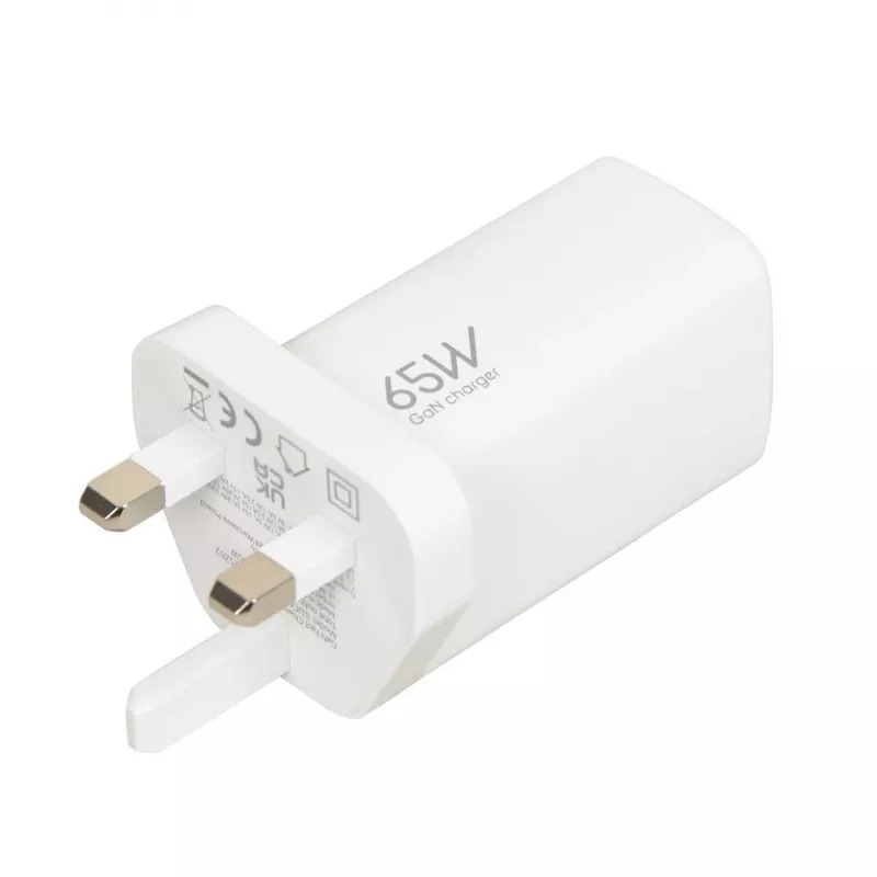 iBOX C-65 Balta, GaN 65W universalus įkroviklis su UK kištuku