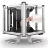 Streacom DB4 beventilis kubo korpusas + Nano 120 W maitinimo šaltinis - sidabrinė