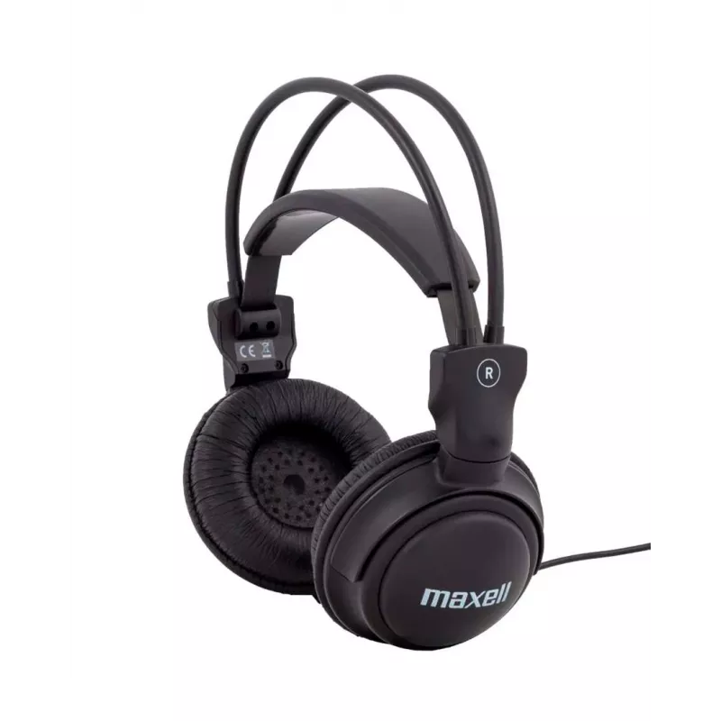 Ausinės Maxell Home Studio MAX-833, laidinės cirkumauralinės, 32 Ω, 98 dB, 16–22000 Hz, 5 m laidas, ausies kabliukas / ant galvos, juodos
