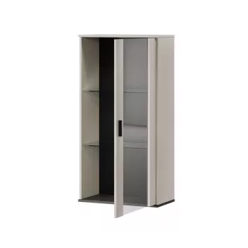 Sieninė spintelė cama meble S2 SOHO 60x29x112 cm — kašmyras/juoda