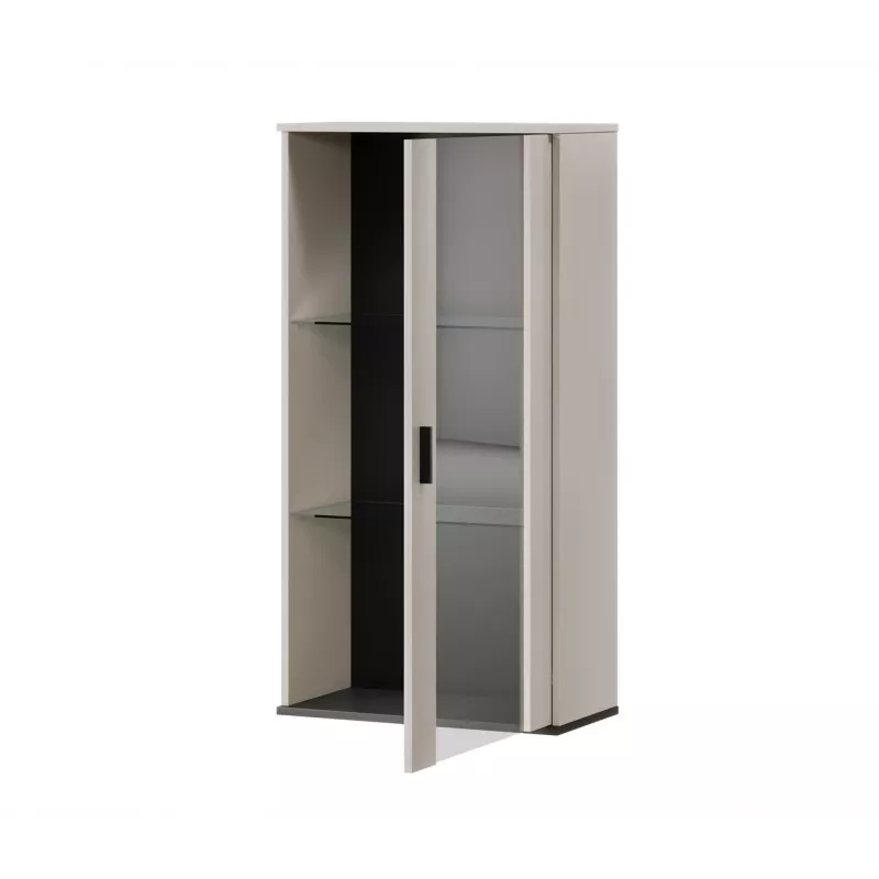 Sieninė spintelė cama meble S2 SOHO 60x29x112 cm — kašmyras/juoda