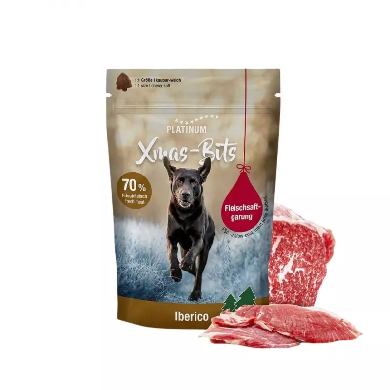 PLATINUM Xmas-Bits Iberico - šunų skanėstas - 150g