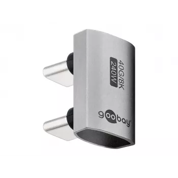 USB-C jungčių adapteris Goobay 74446 sidabrinis nikelio/aukso kontaktai