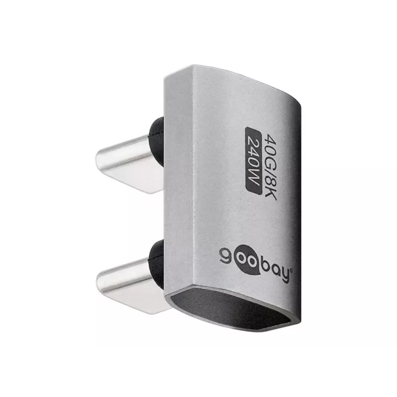 USB-C jungčių adapteris Goobay 74446 sidabrinis nikelio/aukso kontaktai