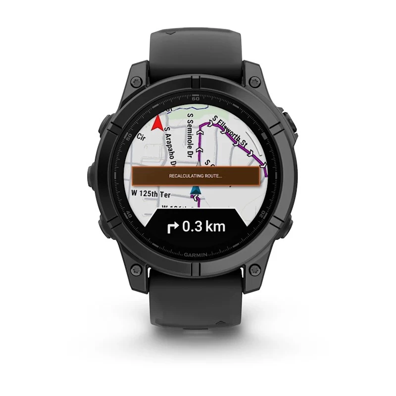 Garmin Fenix E 3,3 cm (1,3 colio) AMOLED 47 mm Skaitmeninis 416 x 416 pikselių Liečiamas ekranas Juodas „Wi-Fi“ GPS (palydovas)