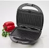 Clatronic ST/WA 3670 sumuštinių keptuvė 800 W Juoda, nerūdijantis plienas