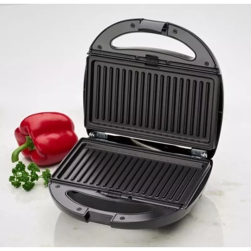 Clatronic ST/WA 3670 sumuštinių keptuvė 800 W Juoda, nerūdijantis plienas