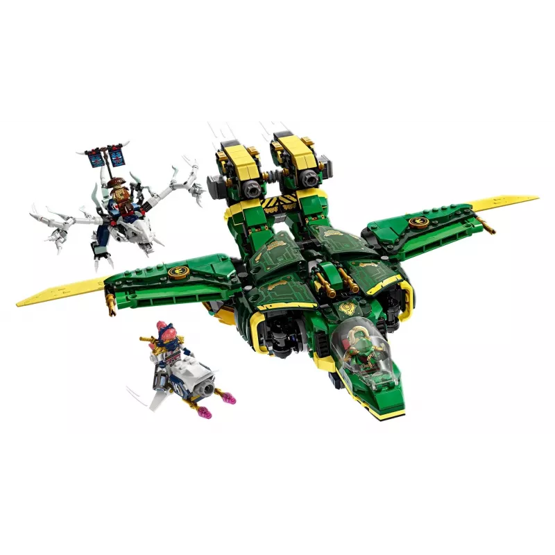 LEGO NINJAGO rinkinys 71845 Lloyd’s Jet Mech — 1112 detalių, 5 minifigūrėlės, judinami sparnai, aukštis 240 mm